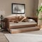 Baxton Studio Veles Mid-Century Ash Walnut Finished Wood Daybed with Trundle 159-9825-9826 - alternate 3